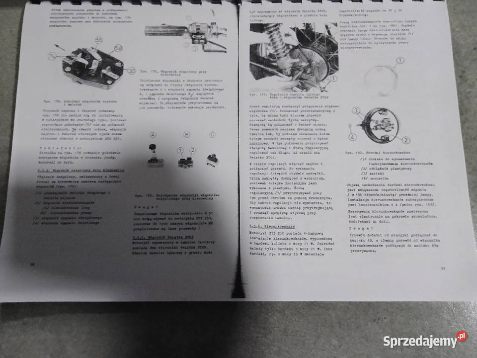 IFA MZ ETZ 250 Instrukcja Napraw ASO 1986 Pozostałe łódzkie Łódź