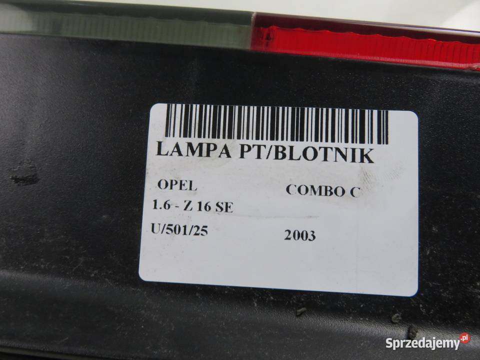LAMPA PRAWA TYLNA OPEL COMBO C