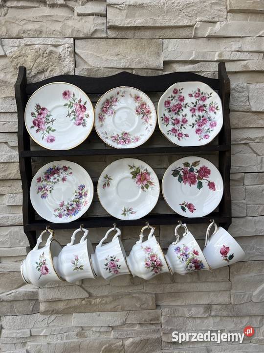 Stara porcelana angielska filiżanka sygnowana Bystrzyca Kłodzka