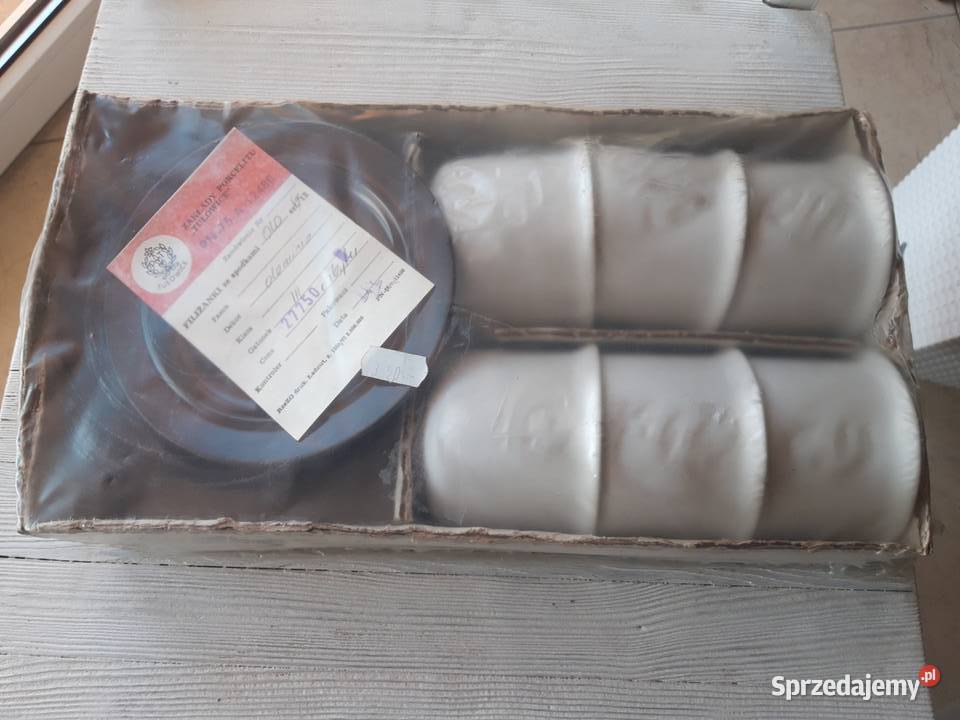 Filiżanki ze spodkami Tułowice 6 nowe PRL Bielsko-Biała sprzedam