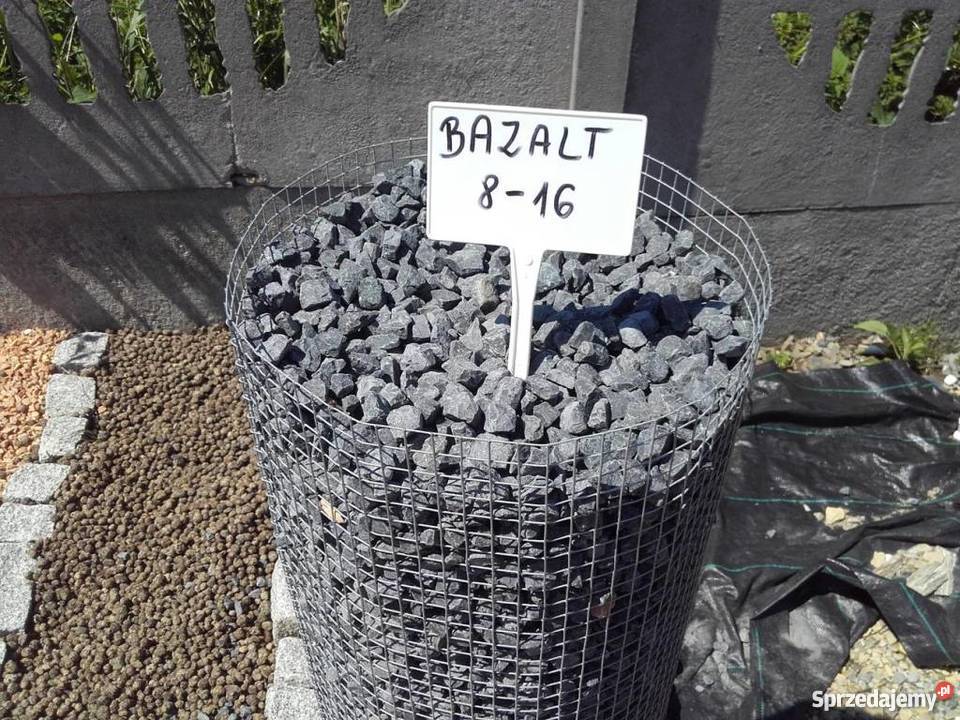 Grys CZARNY KAMIEŃ ozdobny Bazalt żwir KURIER Olsztyn