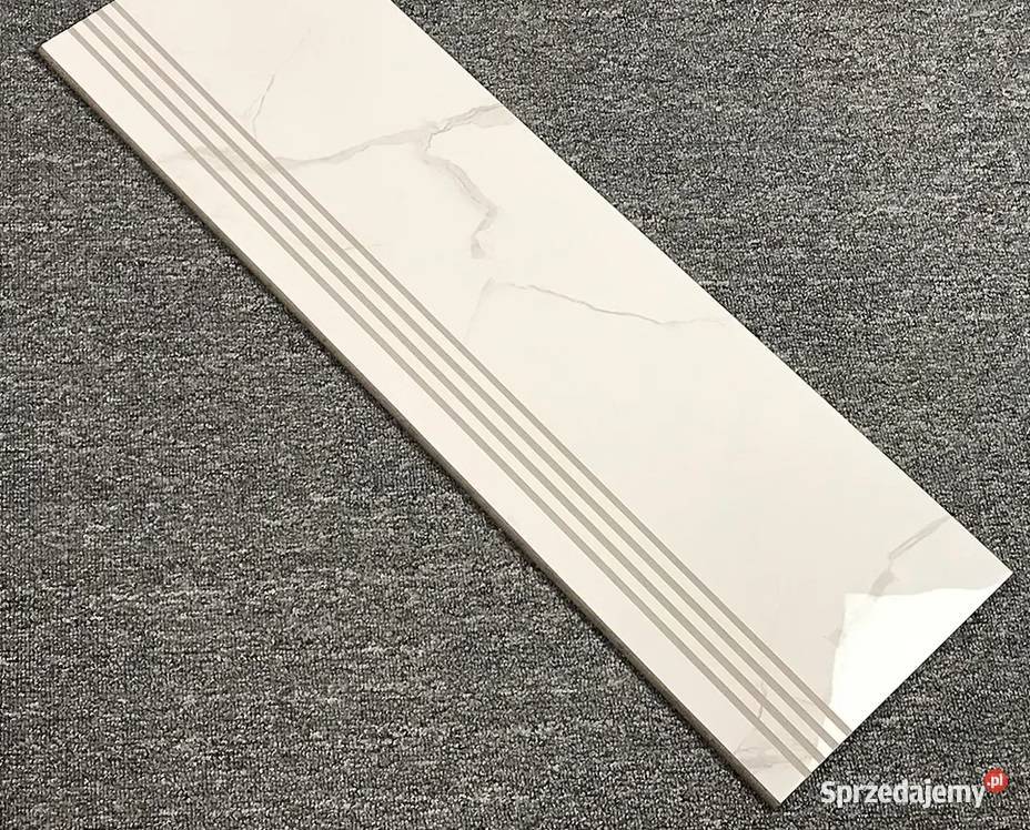 Płytki schodowe 100x30 BIAŁY MARMUR POŁYSK Dom i Ogród łódzkie Łask sprzedam