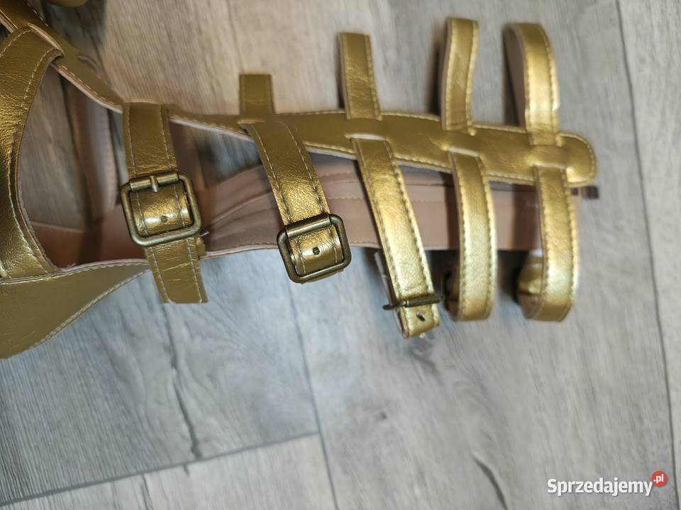 39 Złote sandałki gladiatorki rzymianki NOWE małopolskie Kraków sprzedam