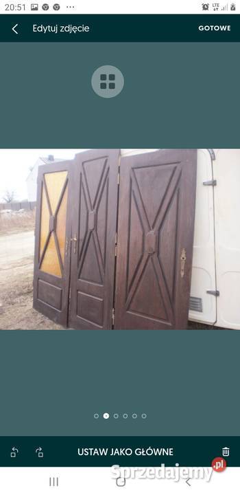 Drzwi debowe stare z kamienicy Kórnik