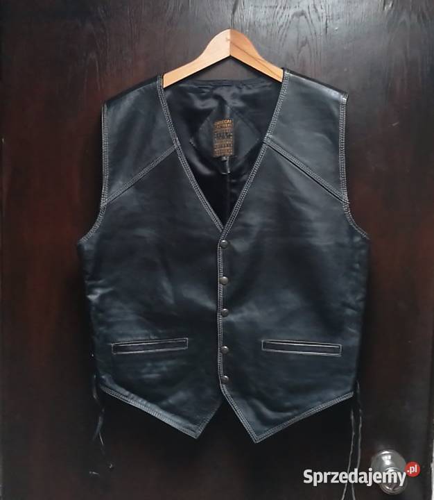 Męska skórzana kamizelka motocyklowa skóra Warszawa