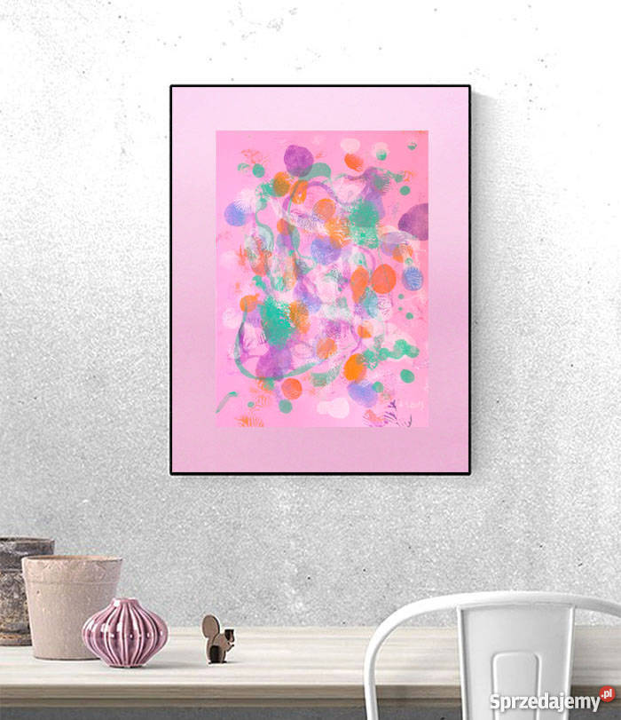różowa dekoracja różowy obraz różowa abstrakcja odcienie różowego pomorskie Gdańsk