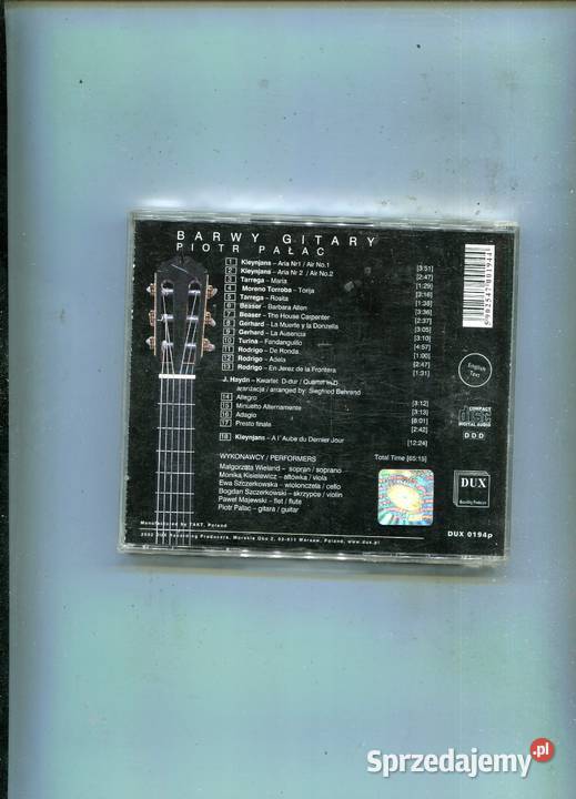 Barwy gitary Piotr Pałac CD Płyta CD Szczecin