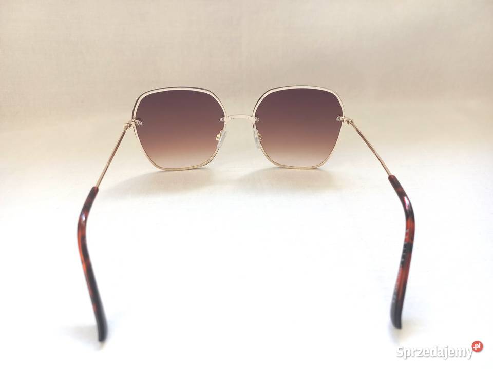 Okulary złote Przeciwsłoneczne brązowe Dla kobiet Białystok