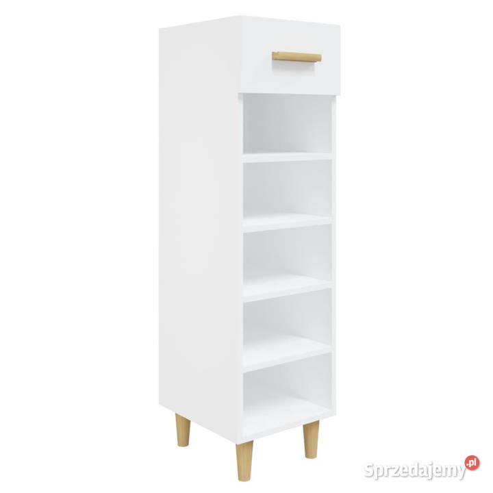 Szafka na buty biała 30x35x105 materiał