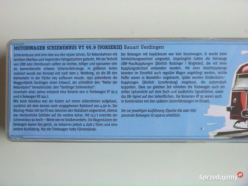 Brekina 64421 H0 VT 95 szynobus kolejowy Jaworzno