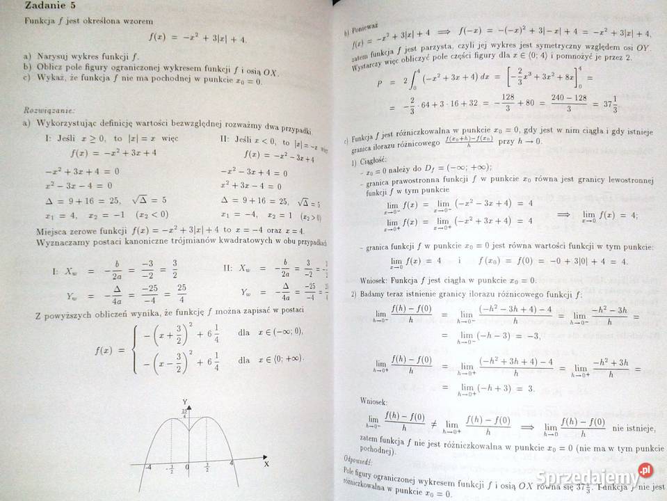 Zbiór zadań i zagadnień maturalnych z matematyki Rok wydania 1999