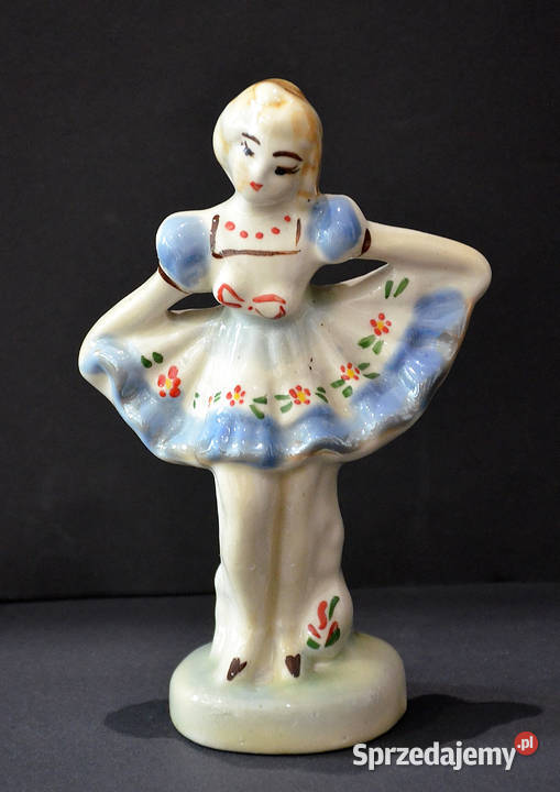 Figurka porcelanowa mała tancerka baletnica PRL Środa Wielkopolska