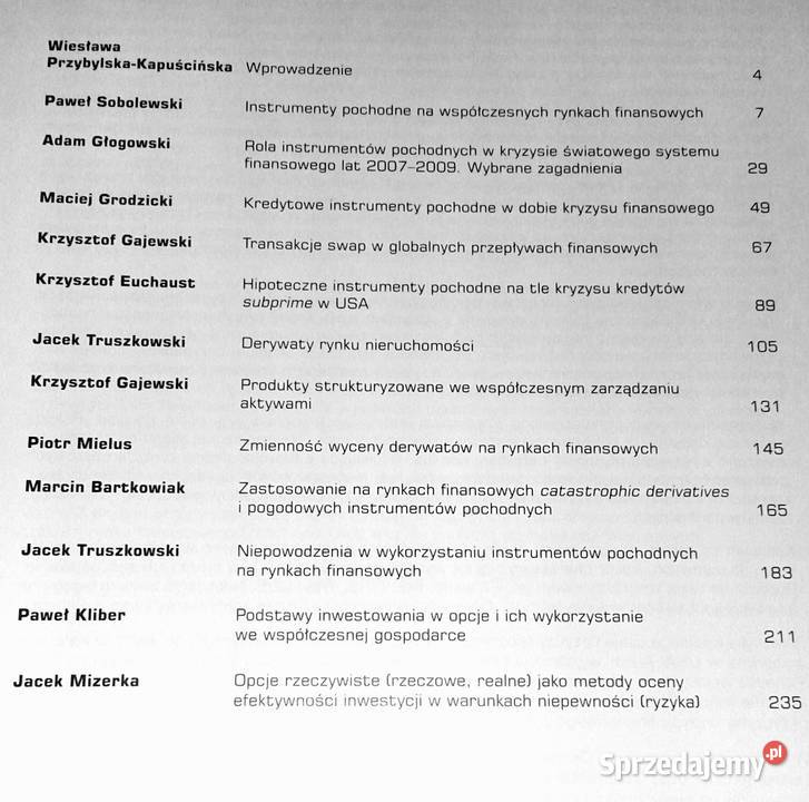 Instrumenty pochodne w globalnej gospodarcze W Chełm