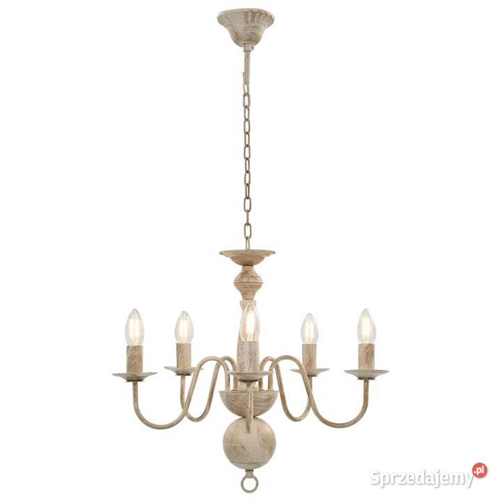 vidaXL Żyrandol antyczna biel 5 żarówek Warszawa