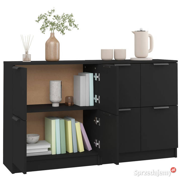 Komody 2 czarne 60x30x70 materiał drewnopochodny sprzedam