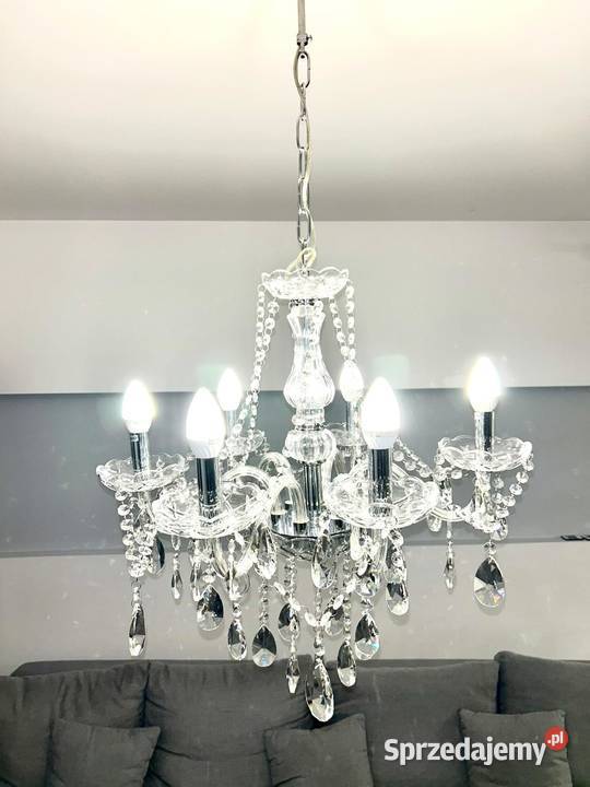 Lampa kryształowy żyrandol diament 6 w stylu mazowieckie