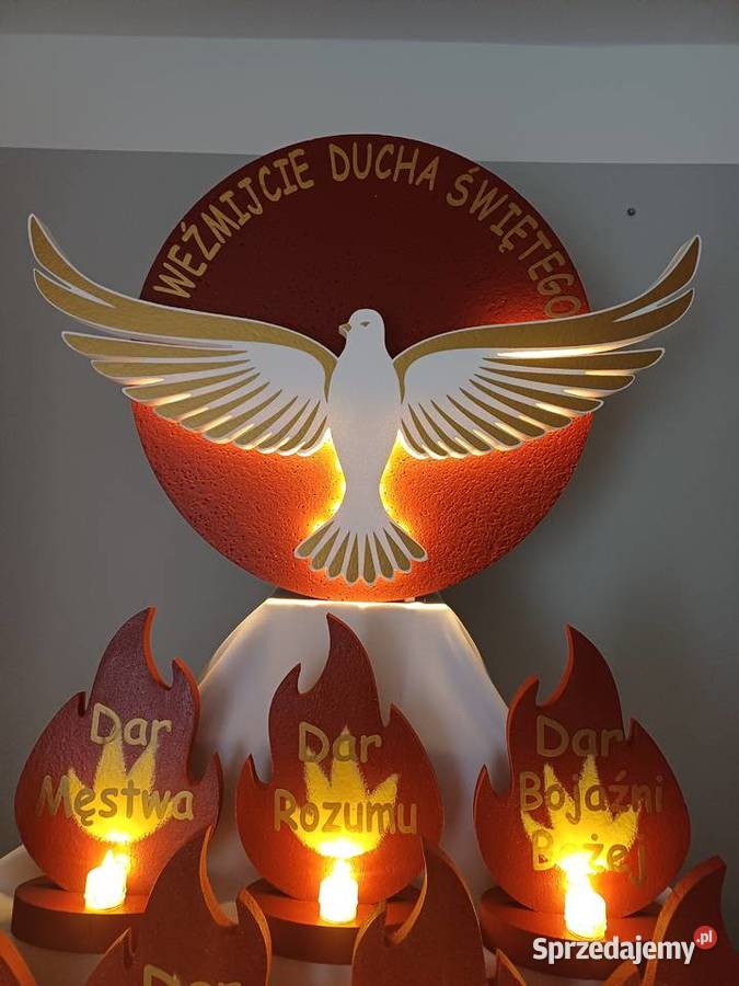 Bierzmowanie dekoracja z podświetleniem zestaw