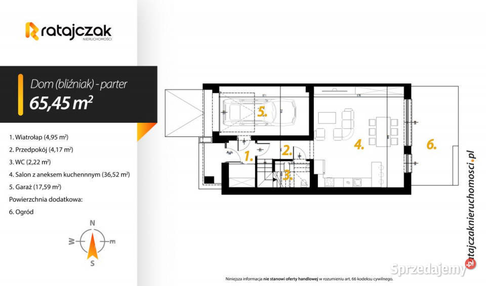 sprzedaży domu bliźniaka Luzino 1317m