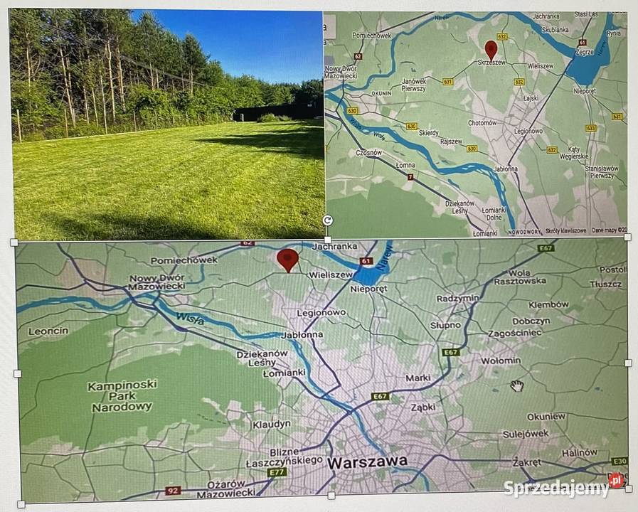 Sprzedam działkę gm Wieliszew 15 Warszawy 2121m2 Skrzeszew sprzedam