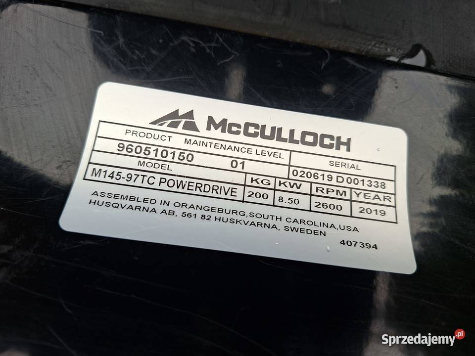 Mc Culloch traktor kosiarka 1 w ogrodach Syców