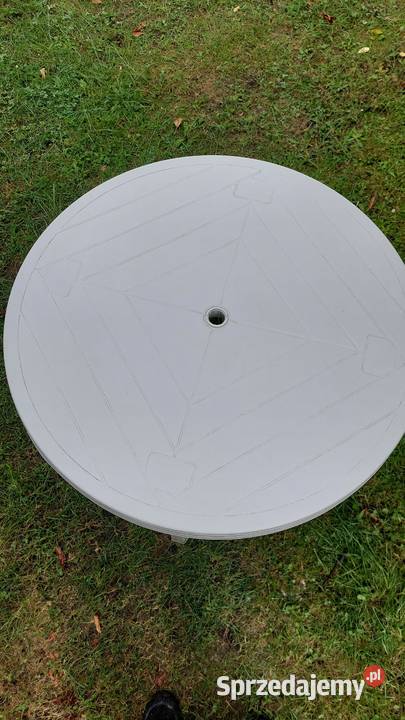 stolik ogrodowy 90 biały Rydułtowy sprzedam