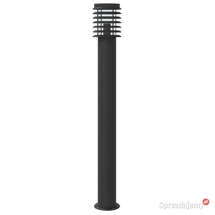 Lampy ogrodowe na słupku z czujnikiem 3 czarne mazowieckie