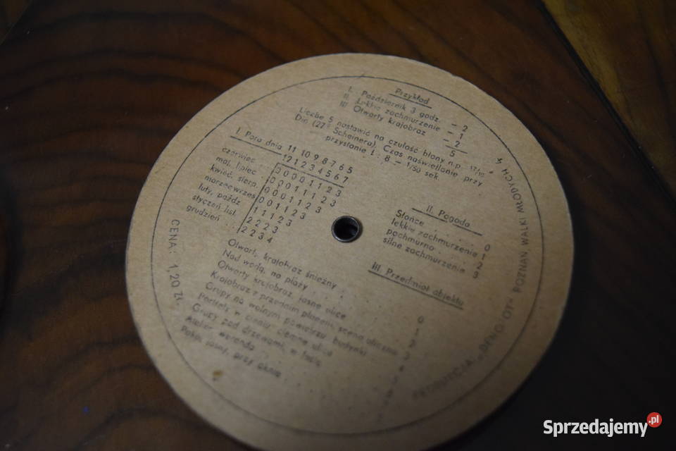 Zabytkowy światłomierz WERRALUX Tabela Piaseczno