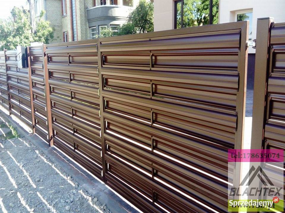 Sztachety METALOWE na ogrodzenie powlekane z metal Dębica