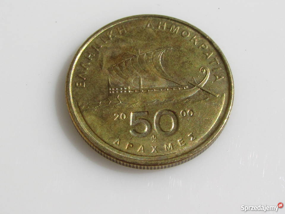 Moneta 50 drachm 2000 r Grecja Olecko