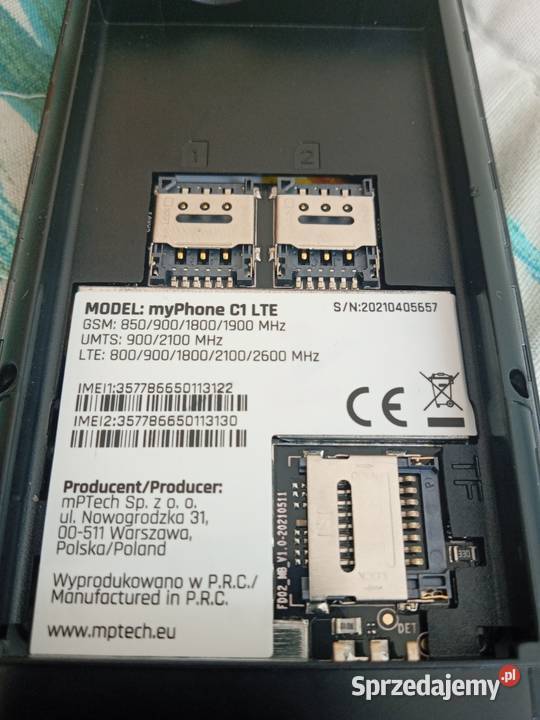 Telefon komórkowy myPhone C1 LTE Żółkiewka-Osada
