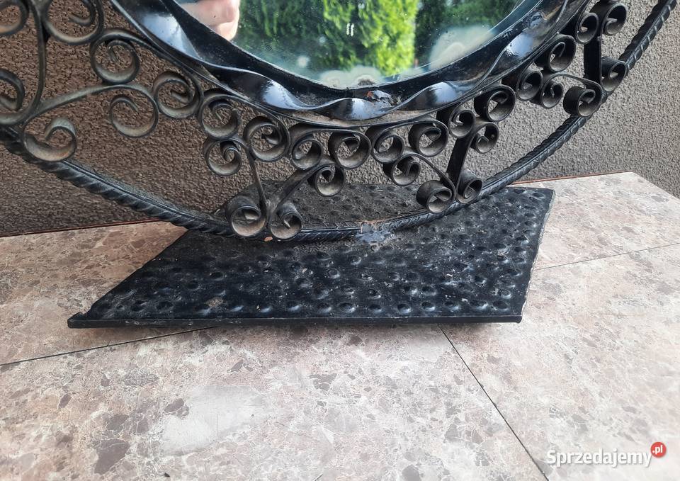 Stare lustro toaletka PRL metaloplastyka pomorskie Tczew