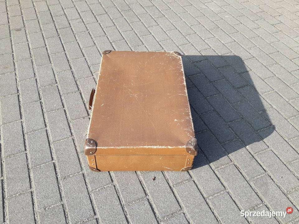 Stara walizka tekturowa PRL design lata 60 70 Gdynia