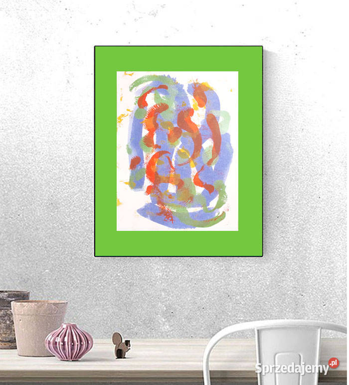 nowoczesny obraz 30x40 ręcznie malowana wielokolorowy Obrazki i obrazy Bydgoszcz