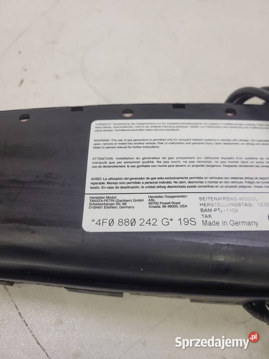 PODUSZKA FOTELA PRAWA AUDI A6 C6 4F0880242G Przystajń sprzedam