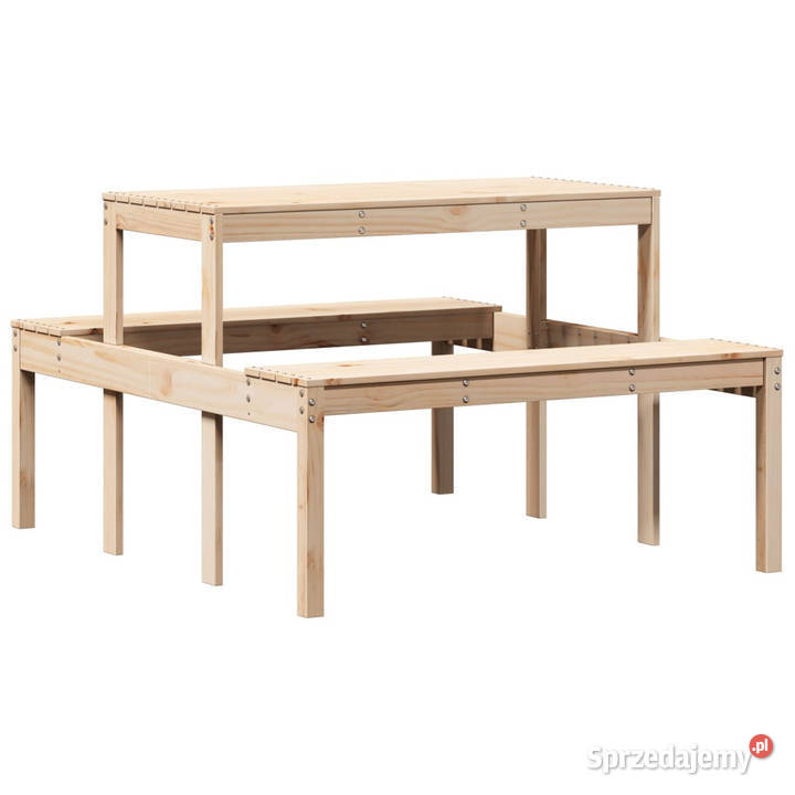 Stół piknikowy 110x134x75 lite drewno sosnowe Warszawa