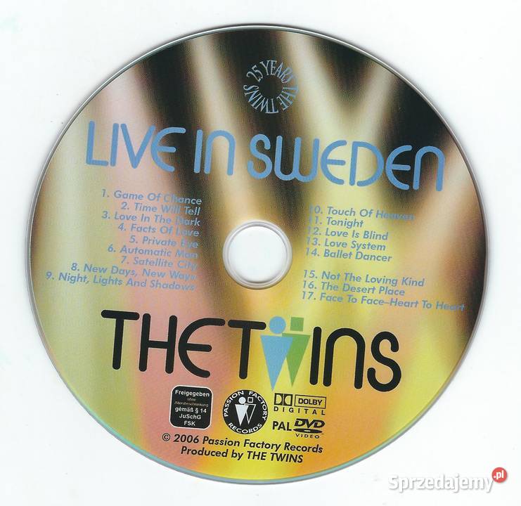 DVD The Twins Live In Sweden 2006 Passion 1 płyta Brwinów