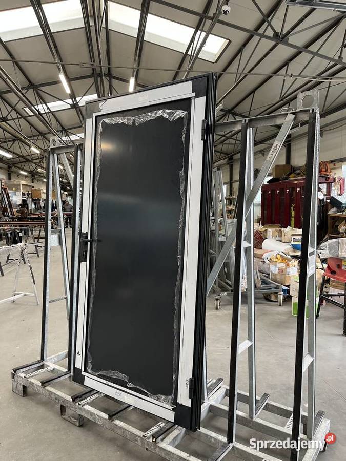 Drzwi aluminiowe zewnętrzne RAL7016 antracyt Sieradz sprzedam