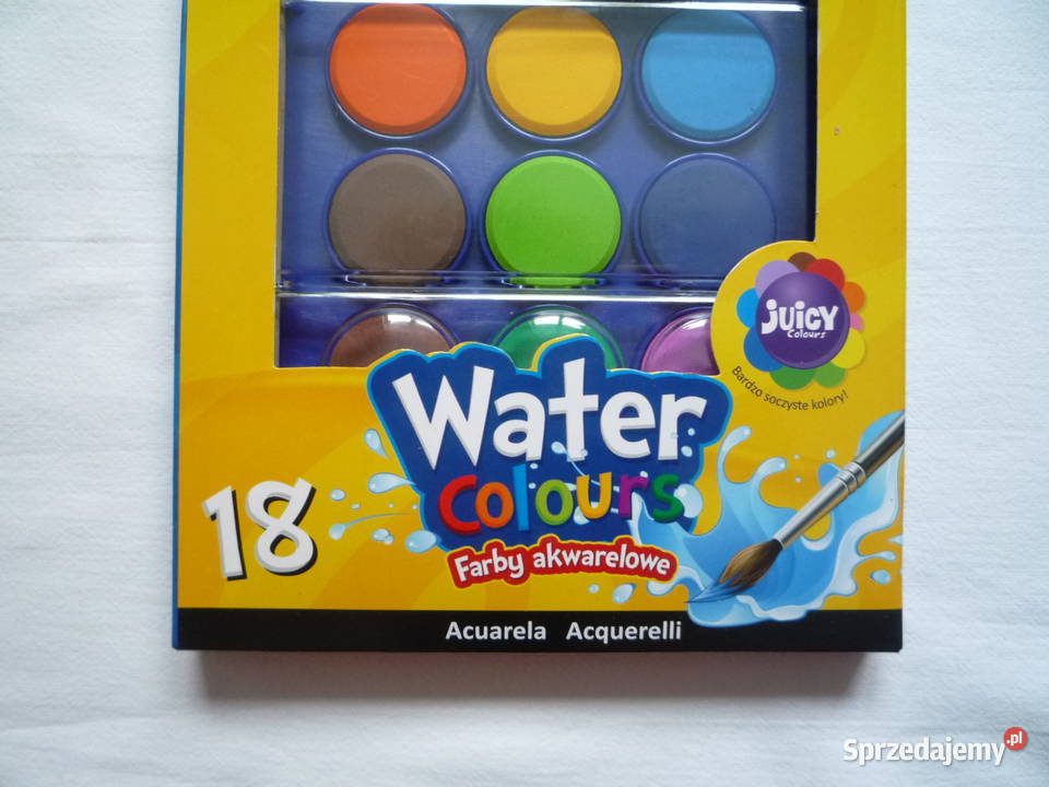 Farby akwarelowe Colorino 18 kolorów z dużymi Szczecin