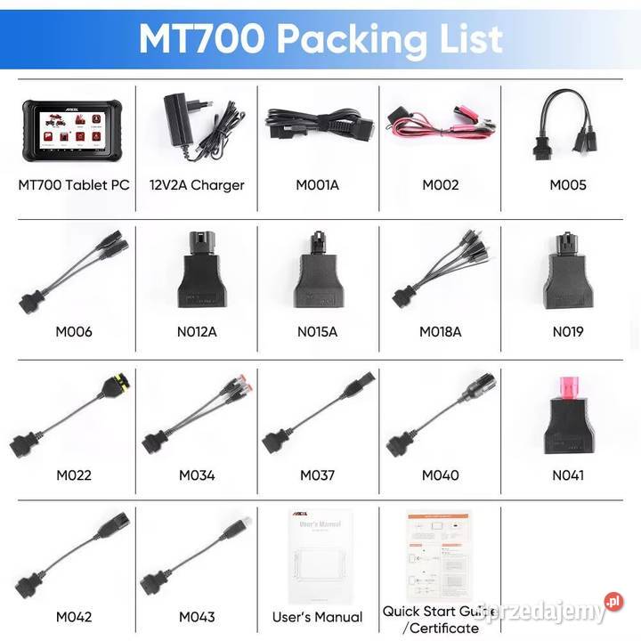 Profesjonalny skaner motocyklowy Ancel MT700 Gdańsk