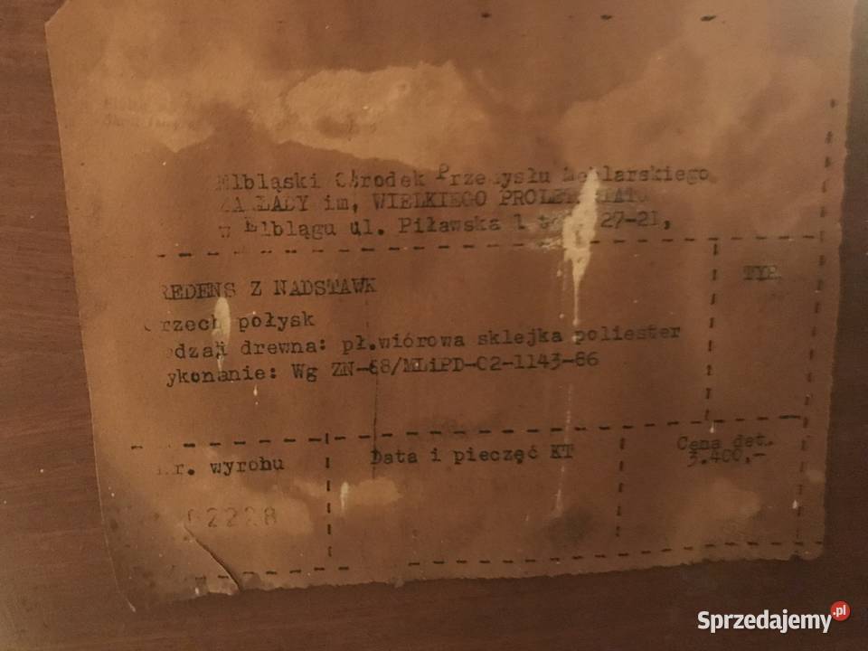 Kredens z nadstawką okres PRL stan Jaworzynka