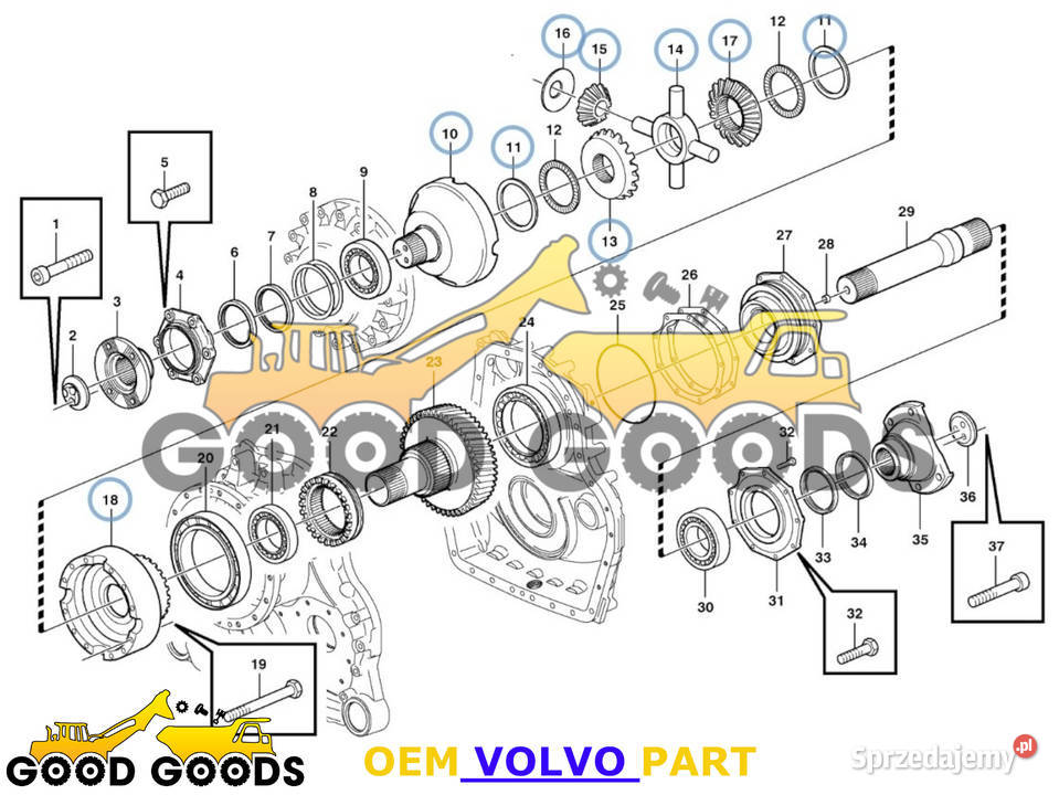 VOLVO MECHANIZM RÓŻNICOWY 11144121 11145291 Władysławów