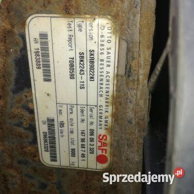 Oś naczepy Saf Intrax wachacz skrb9022 w i inne Osiek