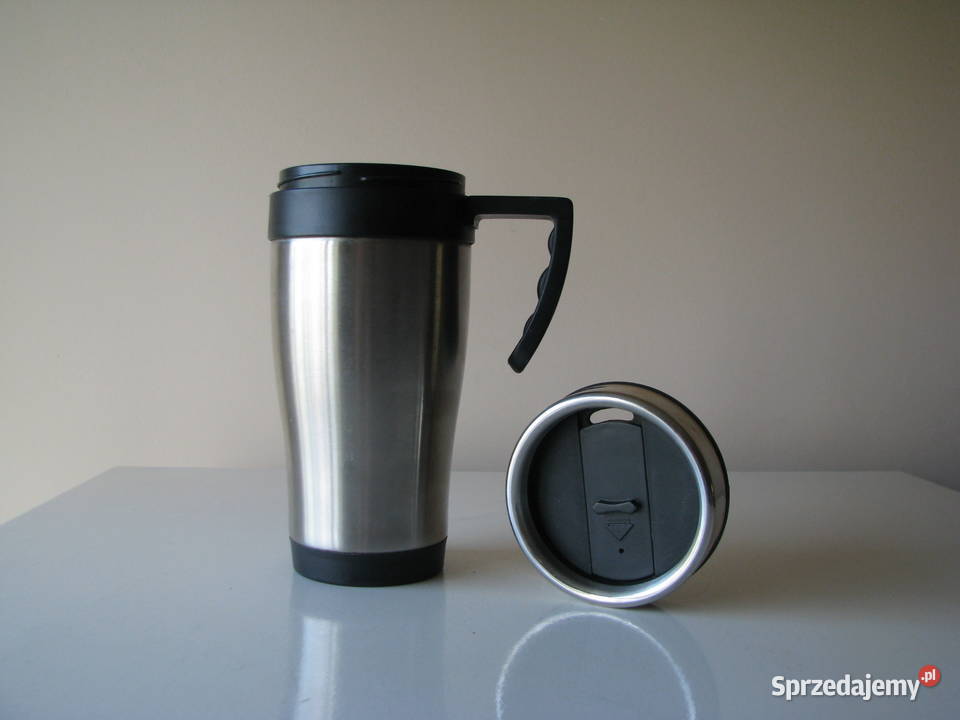 Stalowy kubek termiczny z pokrywką 04 l sprzedam