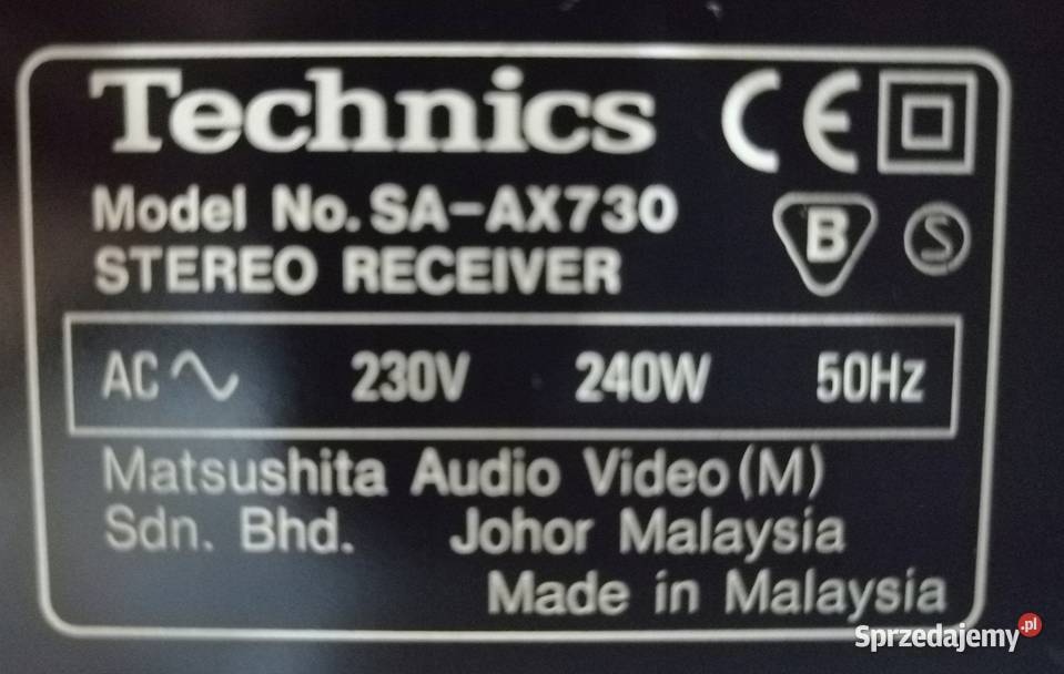 AMPLITUNER TECHNICS SAAX730 Chwaszczyno