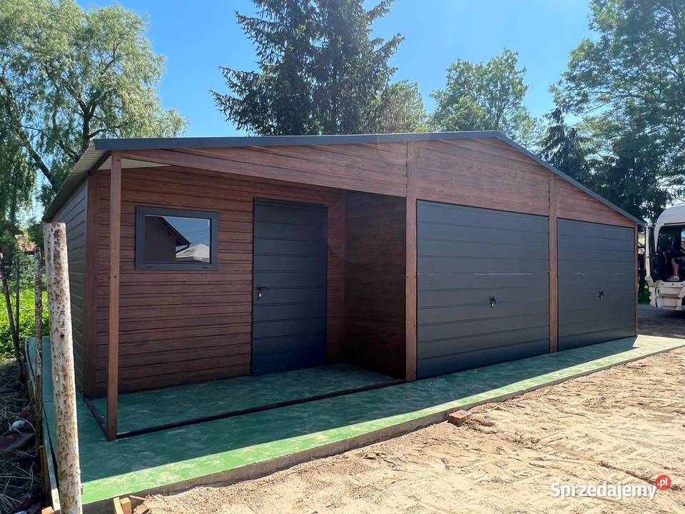 Garaż dwustanowiskowy 9x6 z pomieszczeniem