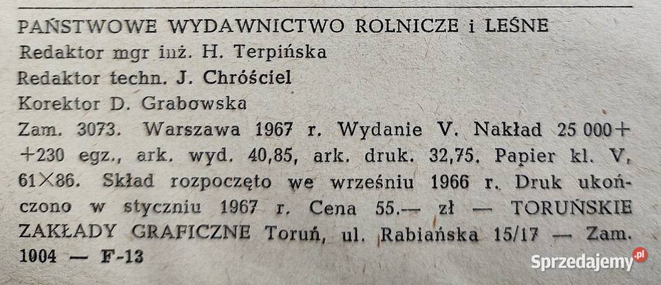 Poradnik ogrodniczy 1967r prof Pieniążek warmińsko-mazurskie Olsztyn