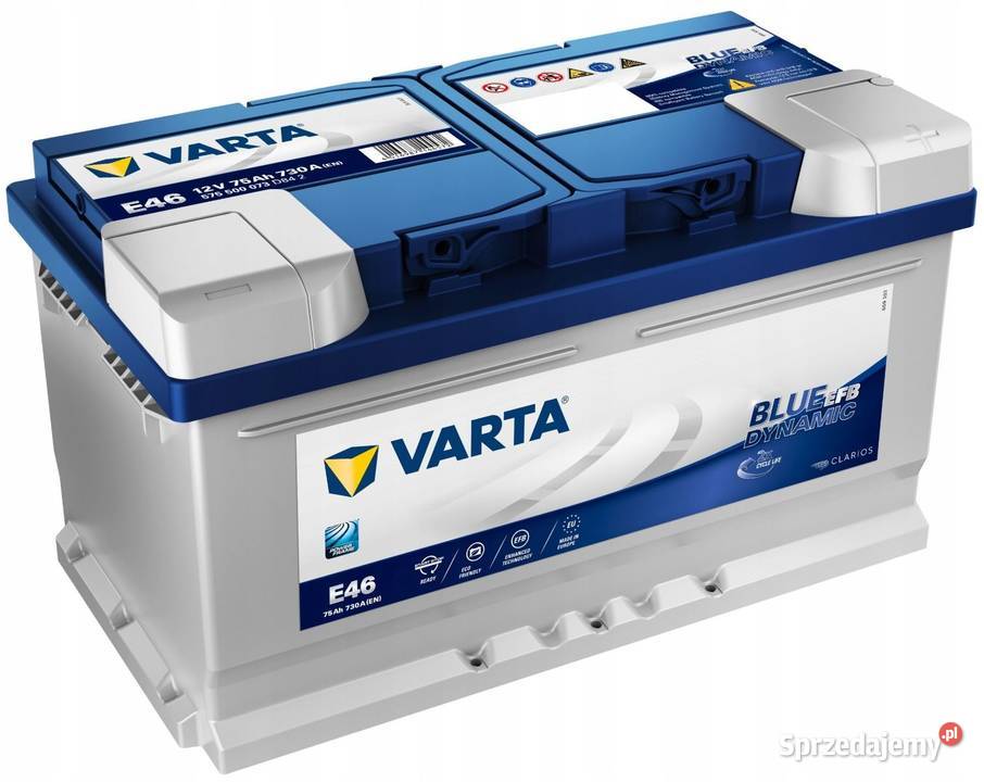 Akumulator VARTA BLUE DYNAMIC EFB E46 75Ah730A osobowe Rzeszów sprzedam