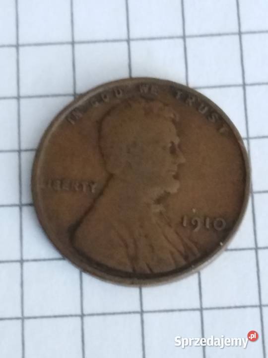 Moneta 1 cent usa Lincoln 1910 Żary