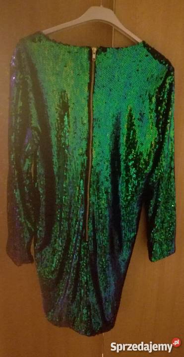 Sukienka kameleon prosty krój Idealna na Rozmiar 38(M)