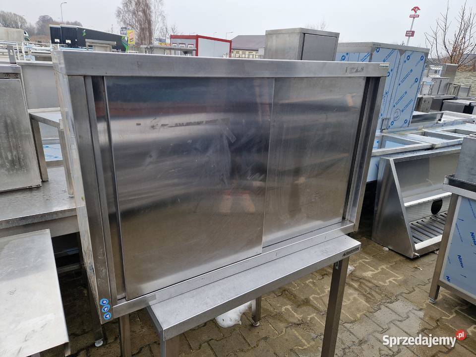 Szafka Wisząca Stal Nierdzewna Drzwi Suwane